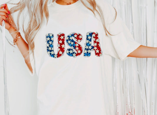 Sequin USA Graphic Tee